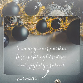 Ornamentos de Navidad Gris Negro con tierras de cu
