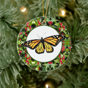 Ornamentos de Navidad Monarcas y Holly