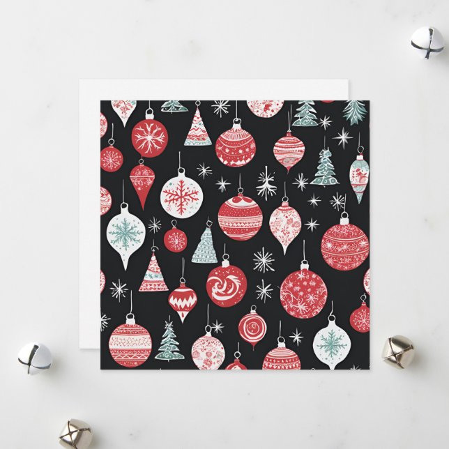 Ornamentos de Navidad Negro (Anverso/Reverso In Situ)