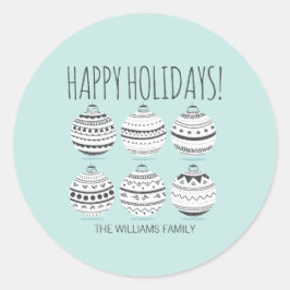 Ornamentos de Navidad Pegatinas de vacaciones