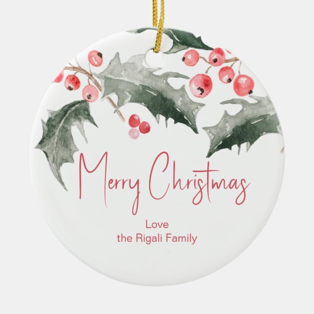 Ornamentos de Navidad personalizados (Frente)