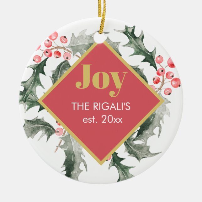 Ornamentos de Navidad personalizados (Frente)