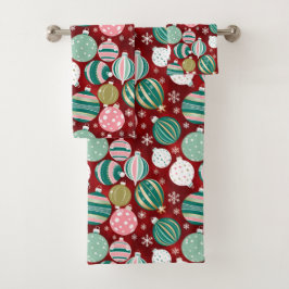 Ornamentos de Navidad retro vintage y copos de nie