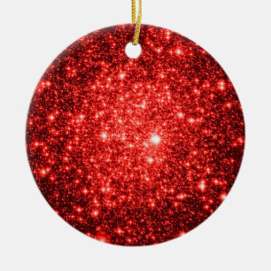 Ornamentos de Navidad Rojo Purpurina Astral