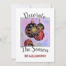 Ornamentos de Navidad Rojo y Verde con foto