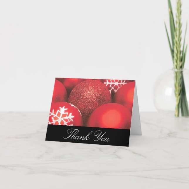 Ornamentos de Navidad Tarjeta de agradecimiento (Anverso)