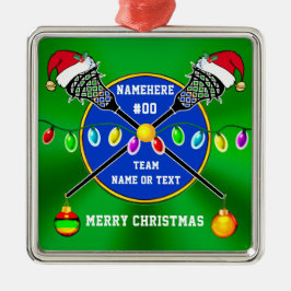 Ornamentos de Navidad únicos, Lacrosse, personaliz