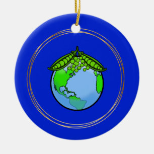Ornamentos de Navidad vegana en la Tierra