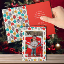 Ornamentos de Navidad Vintage Foto doblada