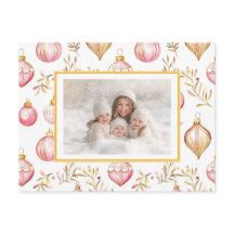 Ornamentos de oro rosa Foto Navidades postal