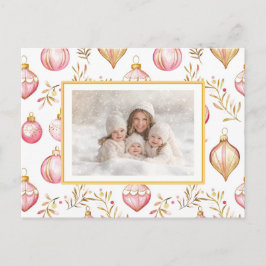 Ornamentos de oro rosa Foto Navidades postal