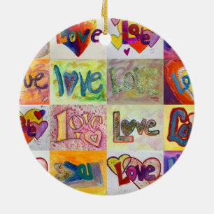 Ornamentos de palabras de XOXO Love Mosaic