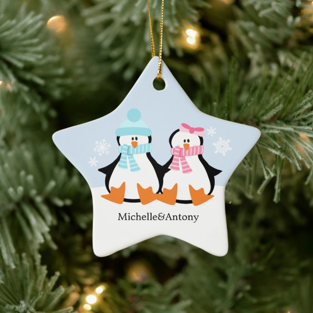 Ornamentos de parejas de pingüinos (Árbol)