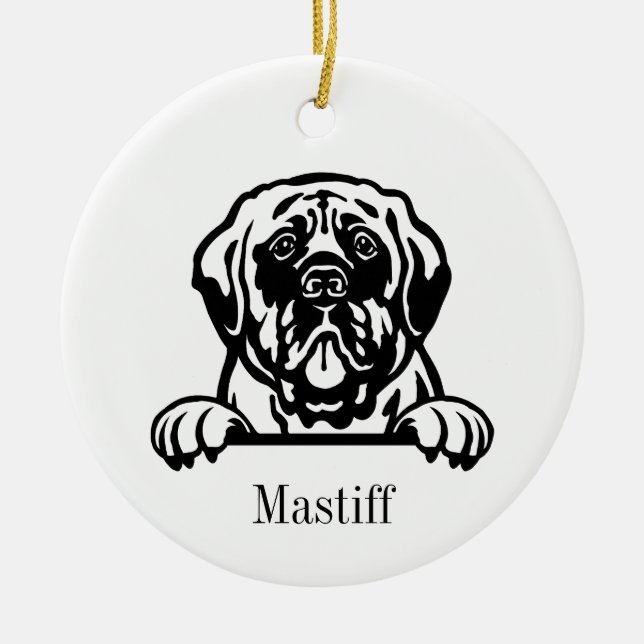 Ornamentos de perro de Mastiff (Frente)
