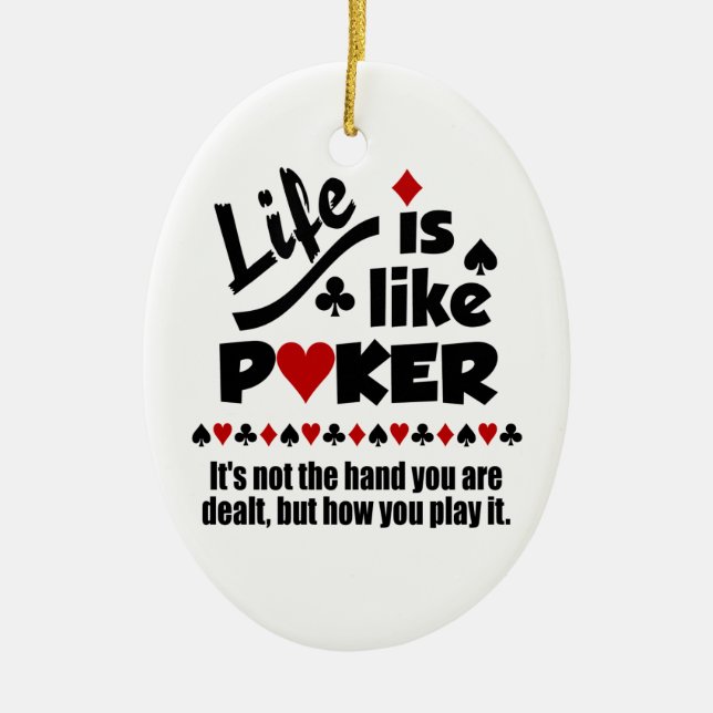 Ornamentos de personalizados de POKER (Frente)