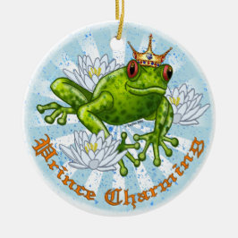 Ornamentos de personalizados encantadores de Frog 