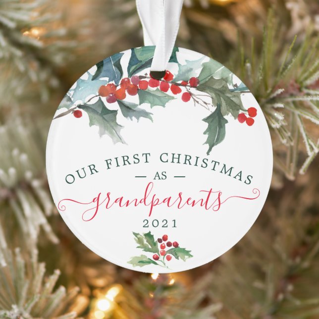 Ornamentos de primera Navidad acrílicos - Abuelos (Árbol)