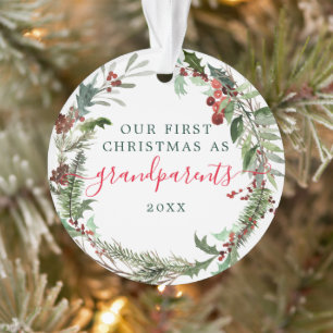 Ornamentos de primera Navidad acrílicos - Abuelos