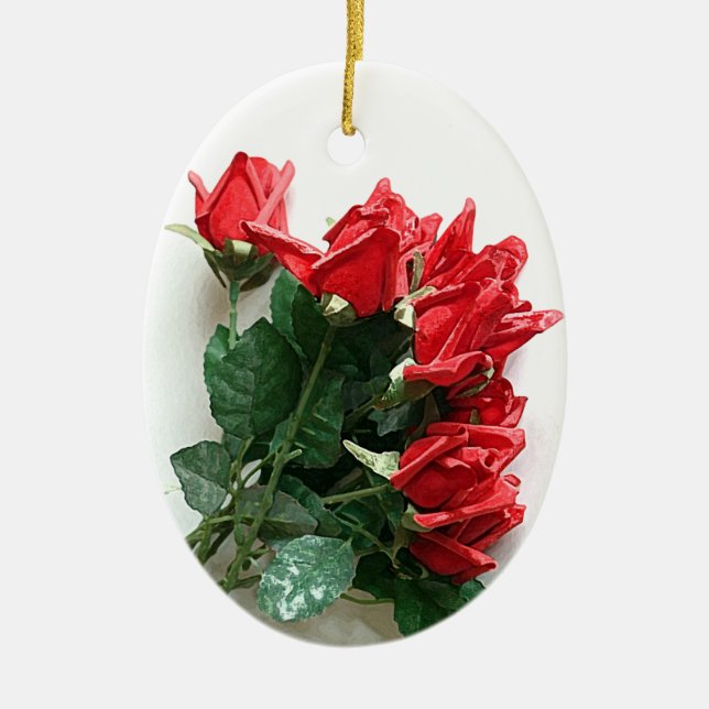 Ornamentos de Red Roses Bouquet Keepsake (Frente)