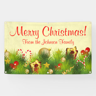 Ornamentos de regalos de pancartas de Navidades pe