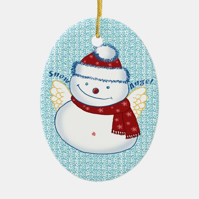 Ornamentos de Snowman Angel (Frente)