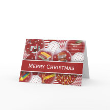 Ornamentos de tarjetas navideñas personalizadas pa