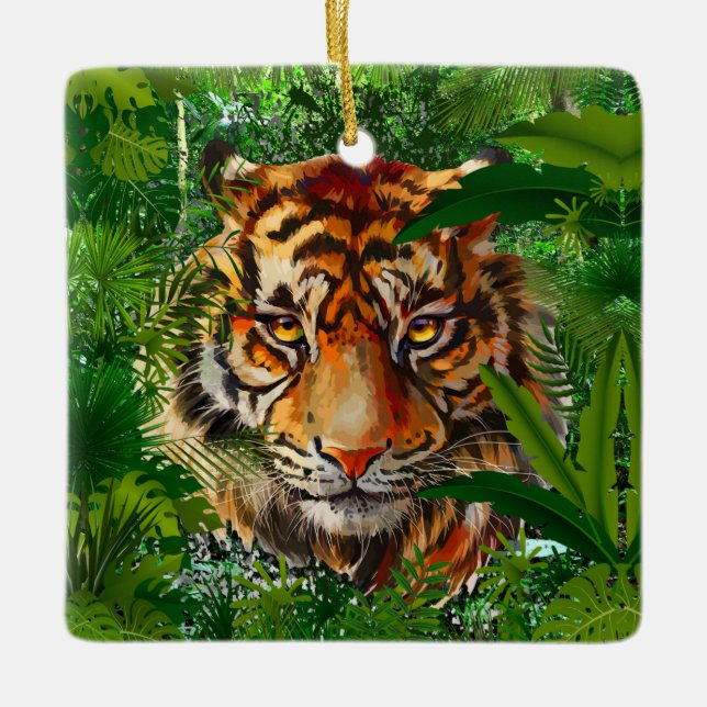 Ornamentos de tigres de la jungla | Ornamentos de  (Anverso)