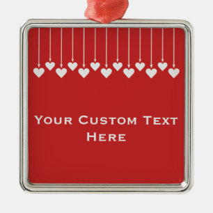 Ornamentos de Valentine Heart personalizado