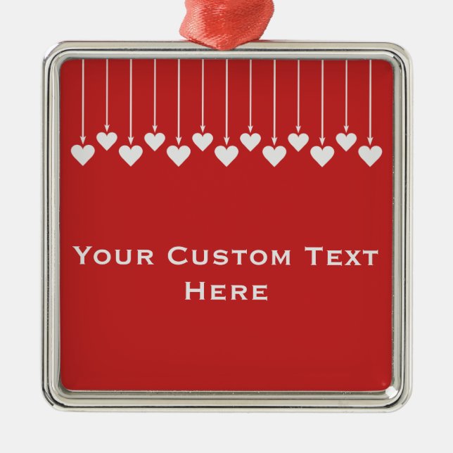 Ornamentos de Valentine Heart personalizado (Frente)