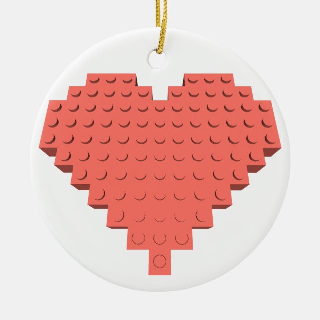 Ornamentos de Valentines Heart Shape (Frente)