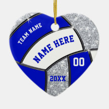Ornamentos de voleibol personalizados en forma de