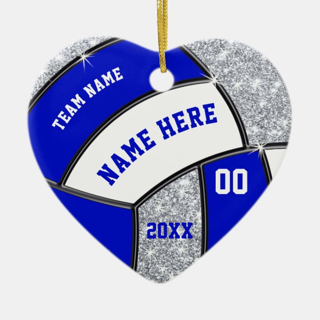Ornamentos de voleibol personalizados en forma de  (Frente)