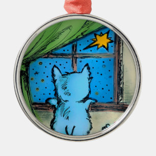 Ornamentos de Westie - primera estrella/navidad