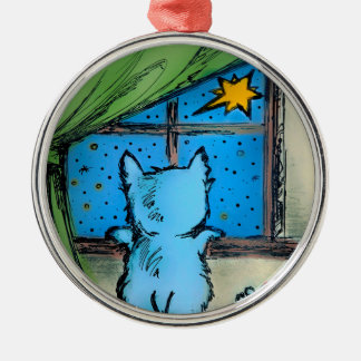 Ornamentos de Westie - primera estrella/navidad