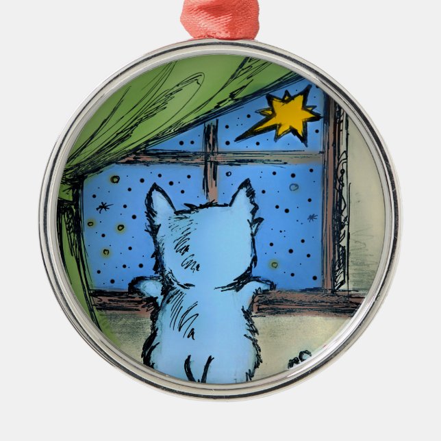 Ornamentos de Westie - primera estrella/navidad (Frente)