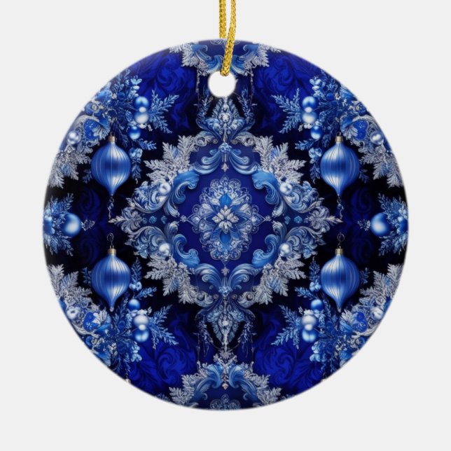 Ornamentos decorativos azules (Frente)