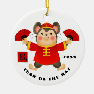 Ornamentos del Año Chino del Regalo de la Rata