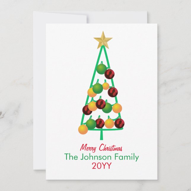 Ornamentos del Árbol de Navidad de Feliz (Anverso)