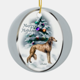 Ornamentos del árbol de Navidad Saluki