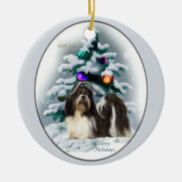 Ornamentos del árbol de Navidad Shih Tzu