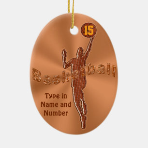Ornamentos del baloncesto personalizado del NOMBRE