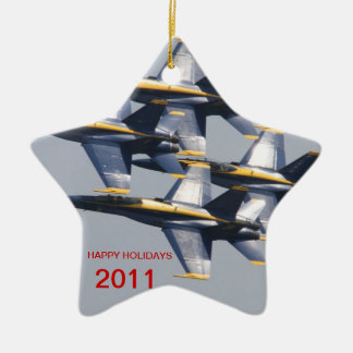Ornamentos del día de fiesta del ángel azul de