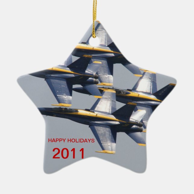 Ornamentos del día de fiesta del ángel azul de (Frente)