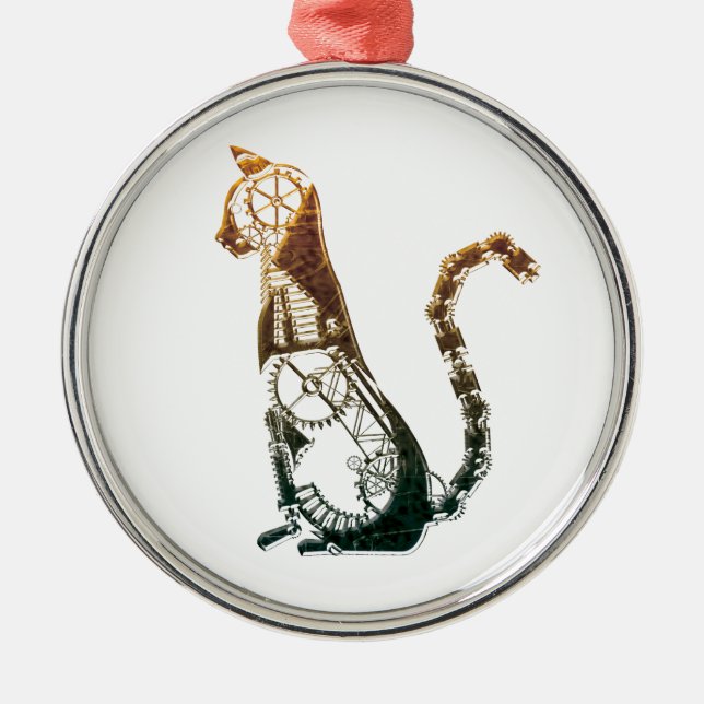 Ornamentos del gato de Steampunk (Frente)