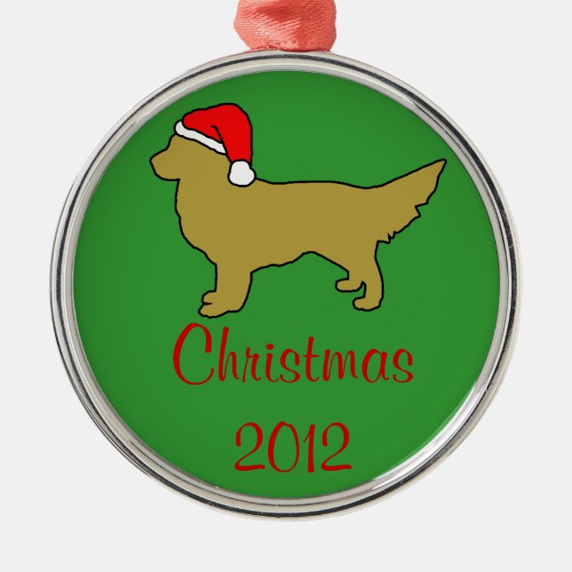 Ornamentos del golden retriever: Árbol de navidad (Frente)