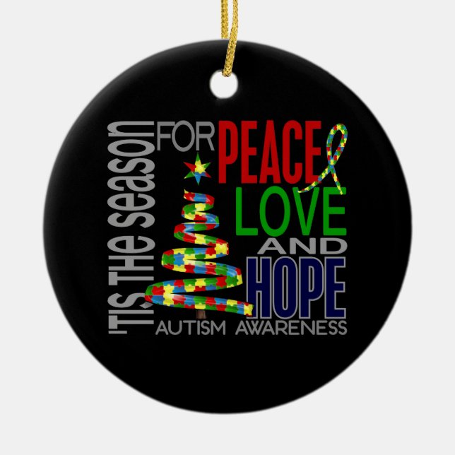 Ornamentos del navidad 1 del autismo (Frente)