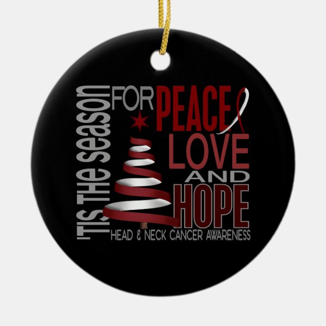 Ornamentos del navidad 1 del cáncer de cabeza y (Frente)