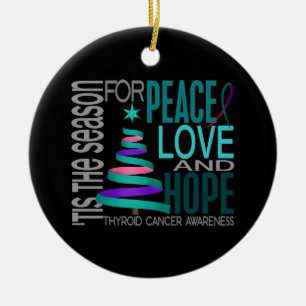 Ornamentos del navidad 1 del cáncer de tiroides