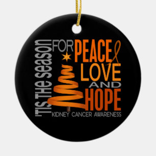 Ornamentos del navidad 1 del cáncer del riñón