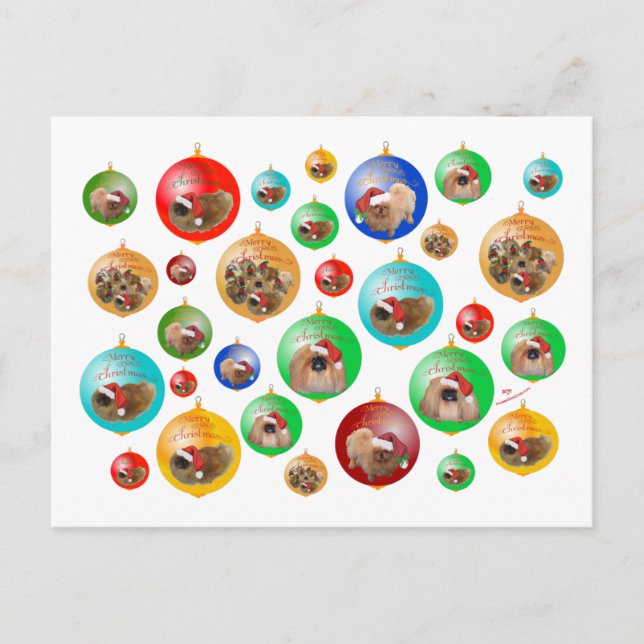 Ornamentos del navidad de Pekingese (Anverso)